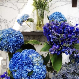 Vintage Shades of Blue Florals